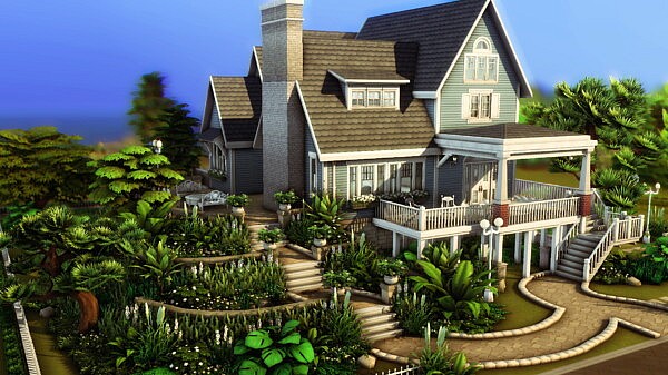 The Flower Cabin   NO CC by plumbobkingdom from Mod The Sims
