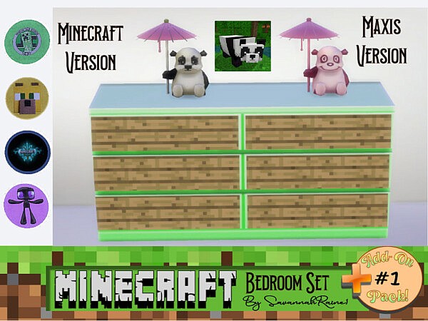 Minecraft Bedroom Set Add On Pack 1 by SavannahRaine from Mod The Sims