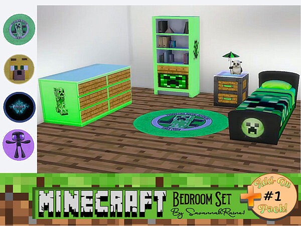 Minecraft Bedroom Set Add On Pack 1 by SavannahRaine from Mod The Sims