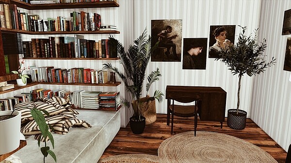 Tiny Library Room from Models Sims 4