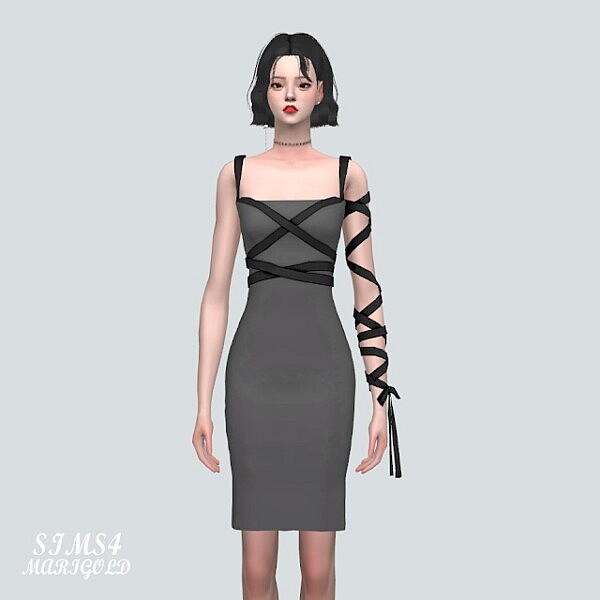 RB 5 Tied Midi Dress V2 from SIMS4 Marigold