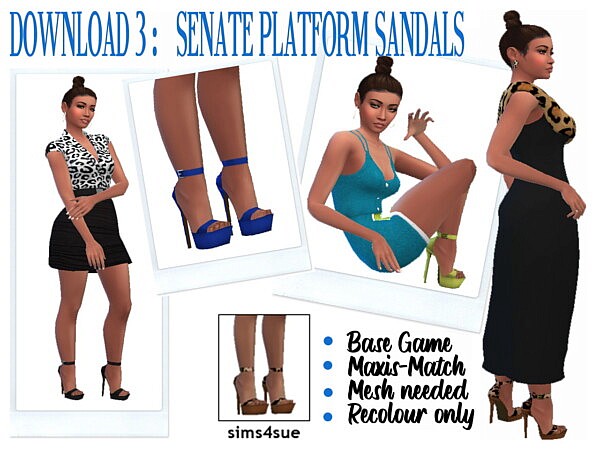 Ankle Strap Sandals from Sims 4 Sue