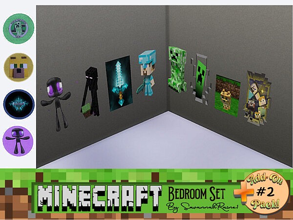Minecraft Bedroom Set Add On Pack 2 by SavannahRaine from Mod The Sims