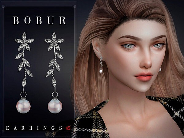 Earrings 45 by Bobur from TSR
