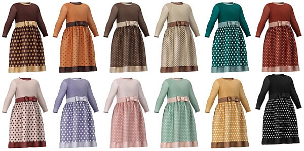 Dresses with bow and buttons from Lazyeyelids