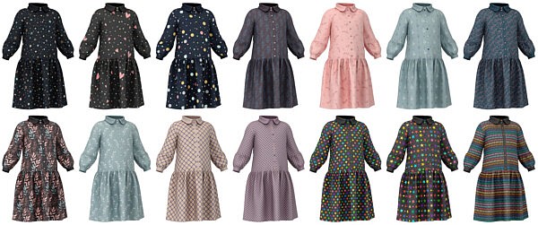 Dresses with bow and buttons from Lazyeyelids