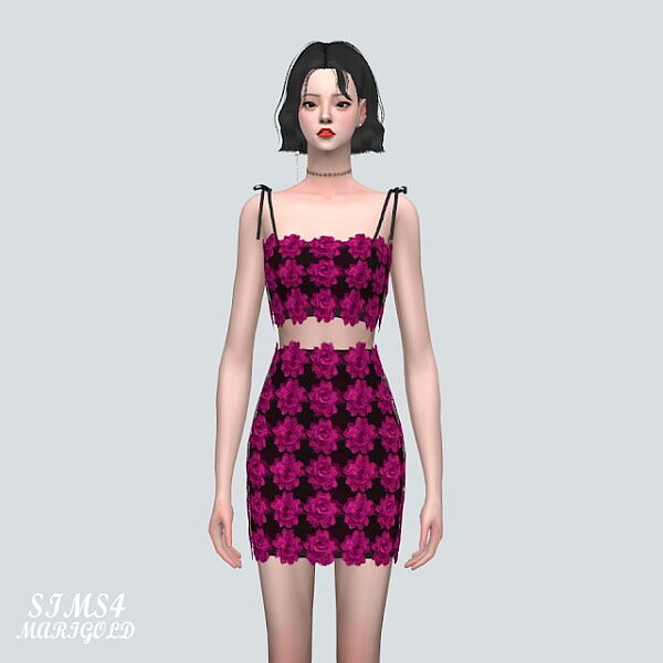 A 7 Flower Lace 2 Piece V2 from SIMS4 Marigold