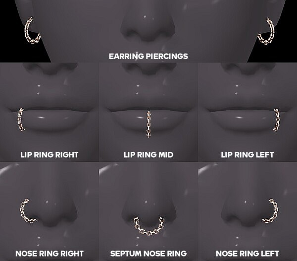 Malice Chain Piercing Collection from Praline Sims