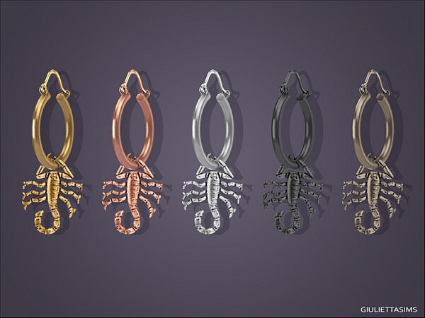 Scorpion Hoop Earrings by feyona from TSR