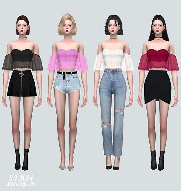 7 Lace M Off Shoulder Top V3 from SIMS4 Marigold