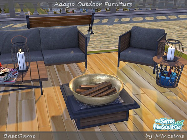 Adagio Outdoor Furniture Set by Mincsims from TSR