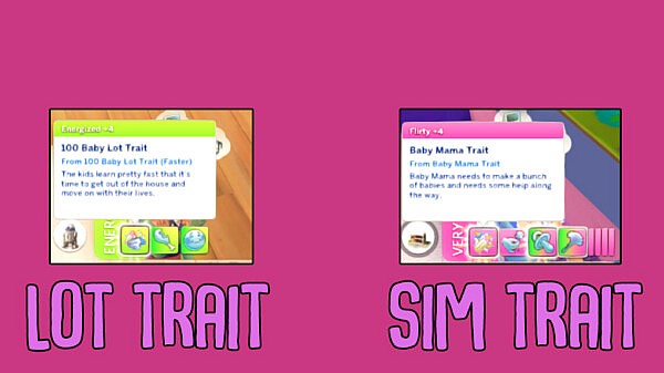 100 Baby Challenge Trait Mods by NerdGirlGasm from Mod The Sims