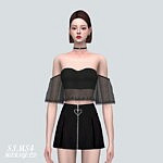 7 Lace M Off Shoulder Top V3 sims 4 cc