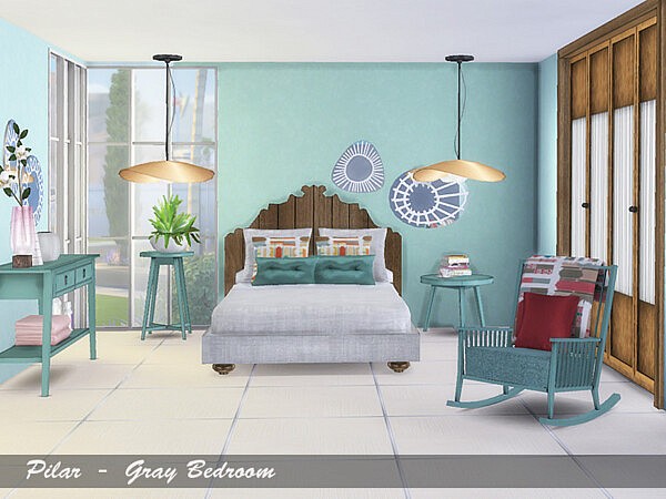 Gray Bedroom by Pilar from TSR