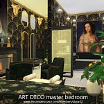 ART DECO master bedroom sims 4 cc