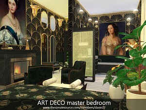 ART DECO master bedroom sims 4 cc