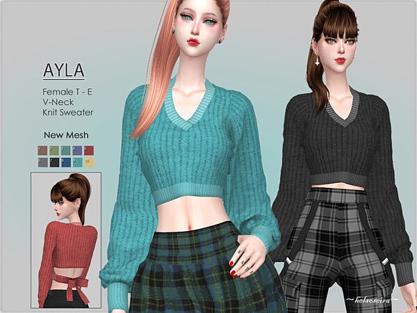 AYLA Knit Sweater sims 4 cc