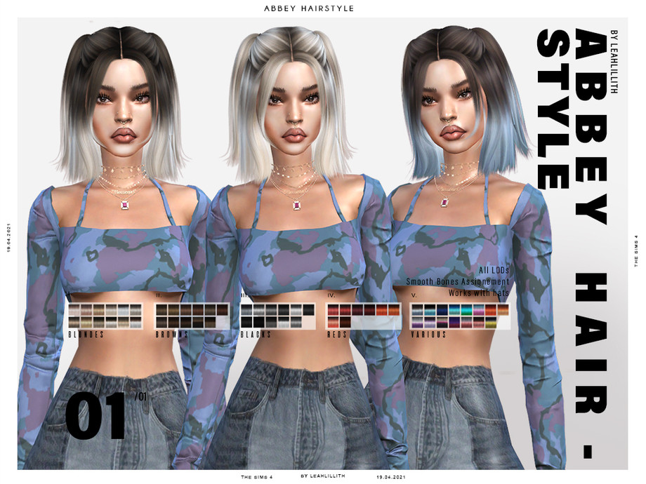 Abbey Hair By Leahlillith From Tsr • Sims 4 Downloads