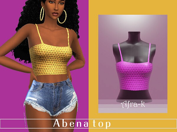 Abena bodice top by akaysims from TSR