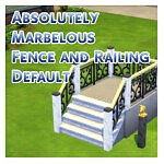 Absolutely Marbelous Fence and Railing Default sims 4 cc