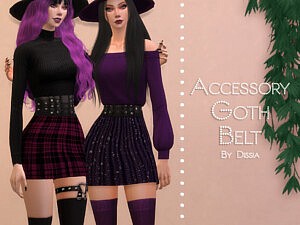 Accessory Goth Belt sims 4 cc