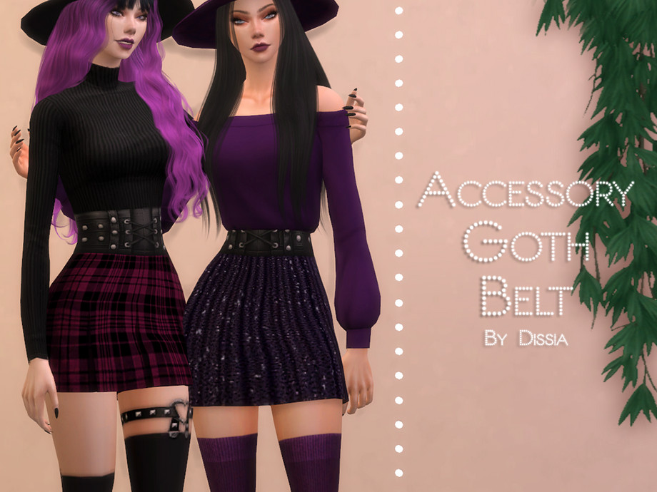 Accessory Goth Belt By Dissia From Tsr • Sims 4 Downloads