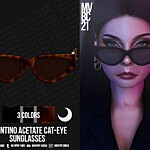 Acetate Cat Eye Sunglasses sims 4 cc