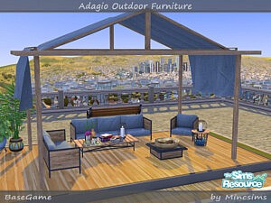 Adagio Outdoor Furniture Set sims 4 cc