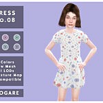 Akogare Dress No.08 sims 4 cc