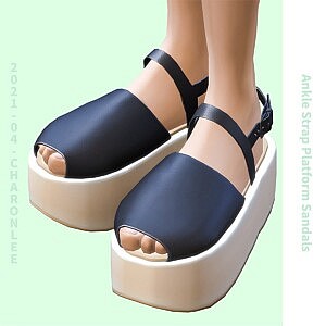 Ankle Strap Platform Sandals sims 4 cc