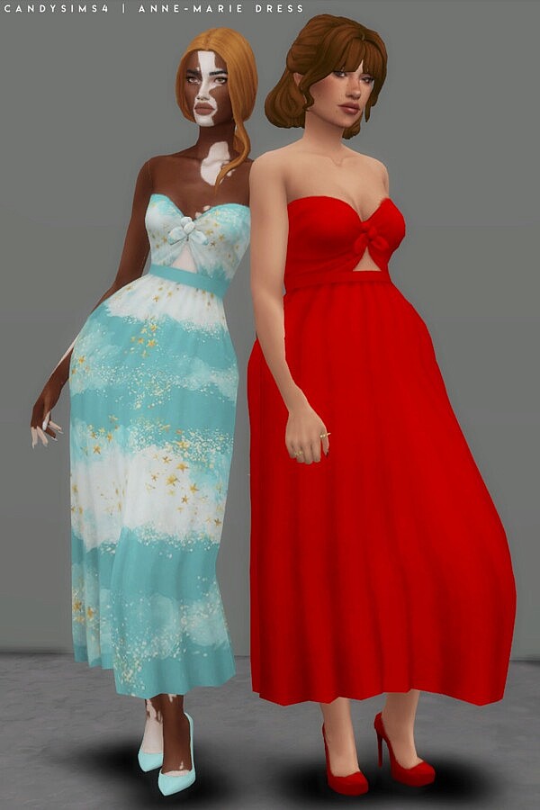 Anne Marie Dress from Candy Sims 4