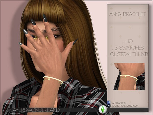 Anya Bracelet and Ginkosims G24 Hair Retexture from Players Wonderland