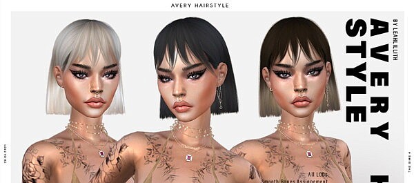 Avery Hair by LeahLillith from TSR