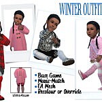 BG Winter Outfit for toddler girls sims 4 cc