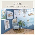 Balloons and Planes in the Mountains sims 4 cc