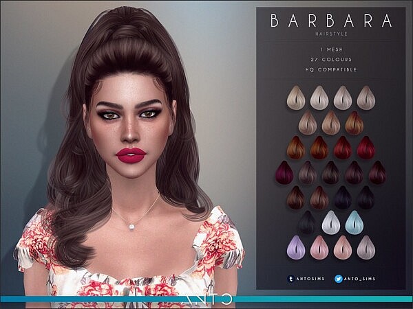 Barbara Hairstyle sims 4 cc