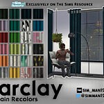 Barclay Curtain Recolors sims 4 cc