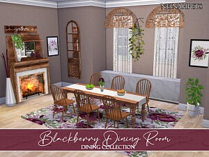 Blackberry Dining Room sims 4 cc