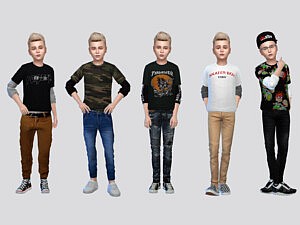 Board Shirt Boys sims 4 cc