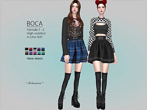 Boca Mini Skirt sims 4 cc