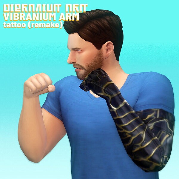 Bucky Barnes metal arm tattoo by winter soldier from Mod The Sims