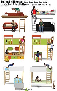 Bunk and loft beds sims 4 cc