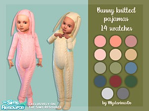 Bunny knitted pajamas sims 4 cc