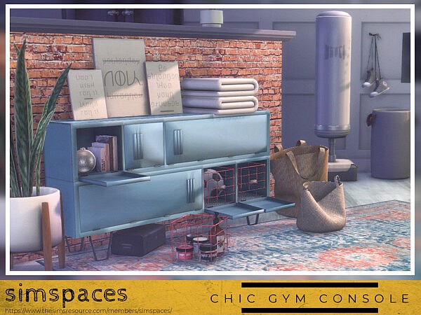 Chic Gym Console set sims 4 cc