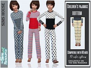 Childrens pajamas bottom sims 4 cc