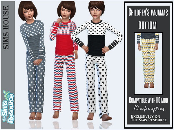 Childrens pajamas bottom by Sims House from TSR