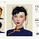 Chun Li Hair sims 4 cc