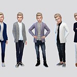 Cival Cardigan Shirt Boys sims 4 cc