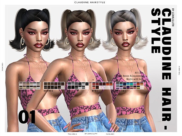 Claudine Hairstyle by LeahLillith from TSR