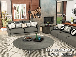 Contemporary Living Room sims 4 cc